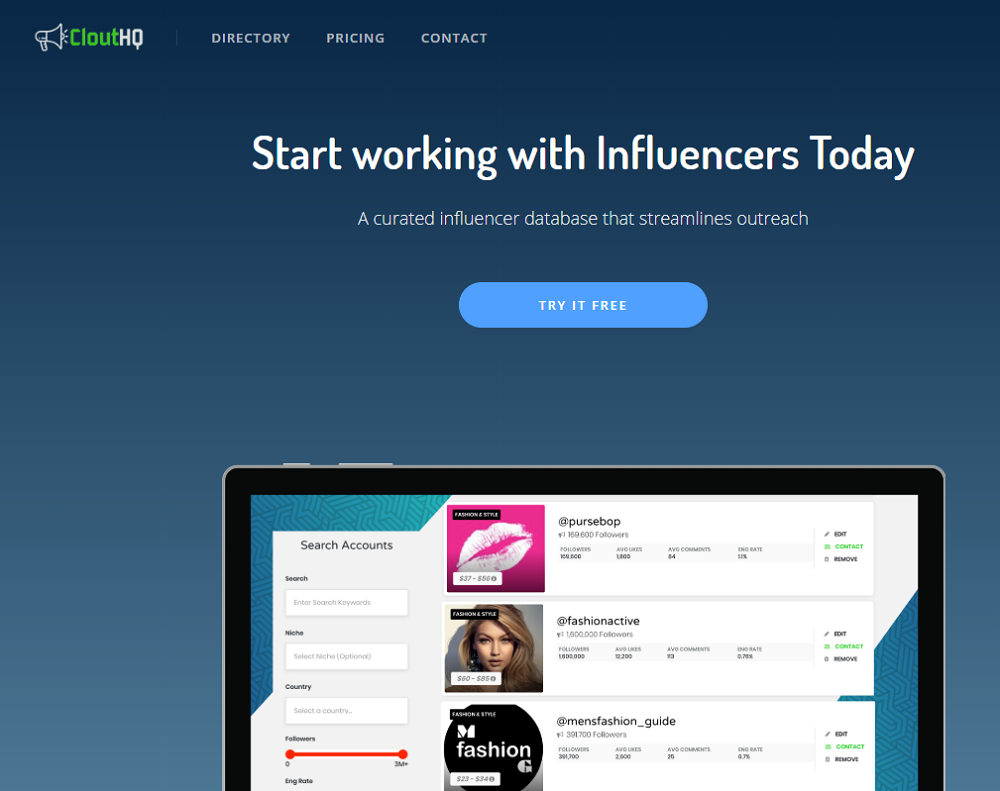 CloutHQ - The Largest Platform of Instagram Influencers