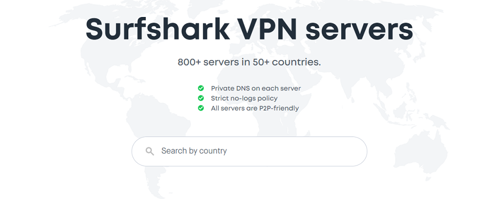 Surfshark - VPN Servers