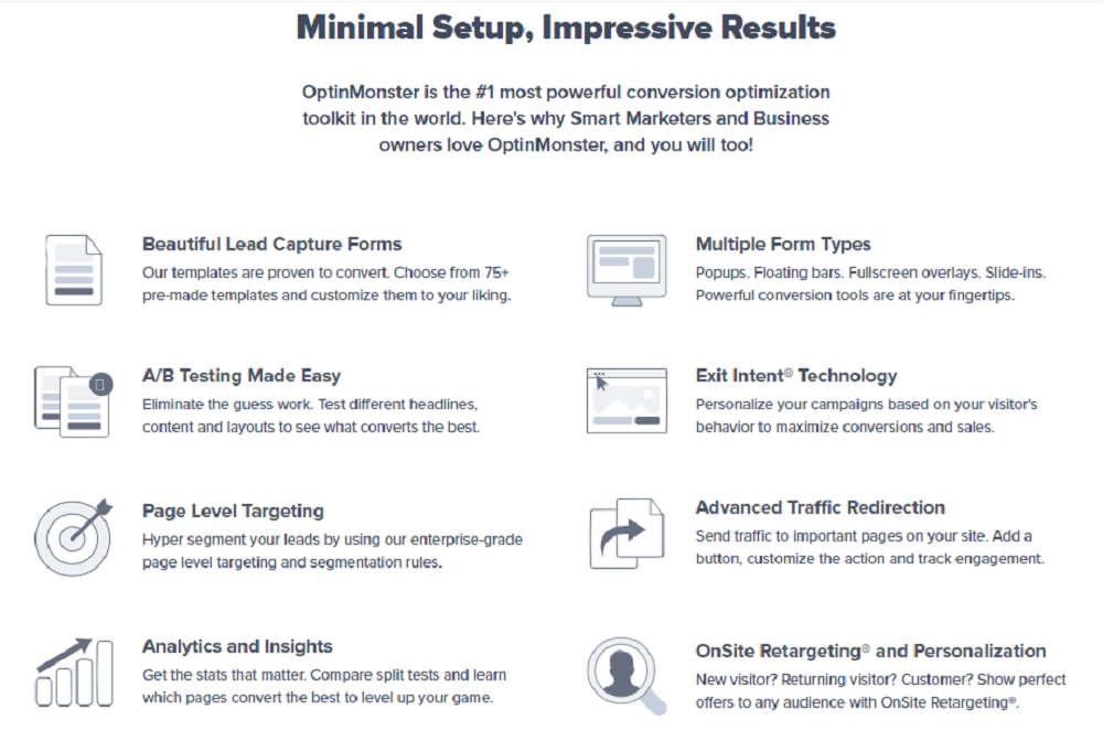 What Are The Features Of Optinmonster? 