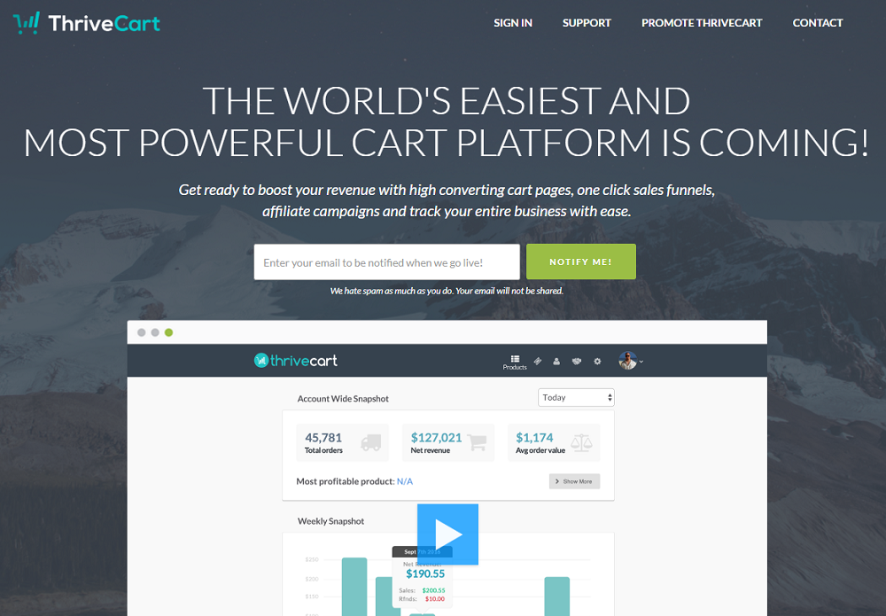 Thrive Cart – The Number One Shopping Cart Software