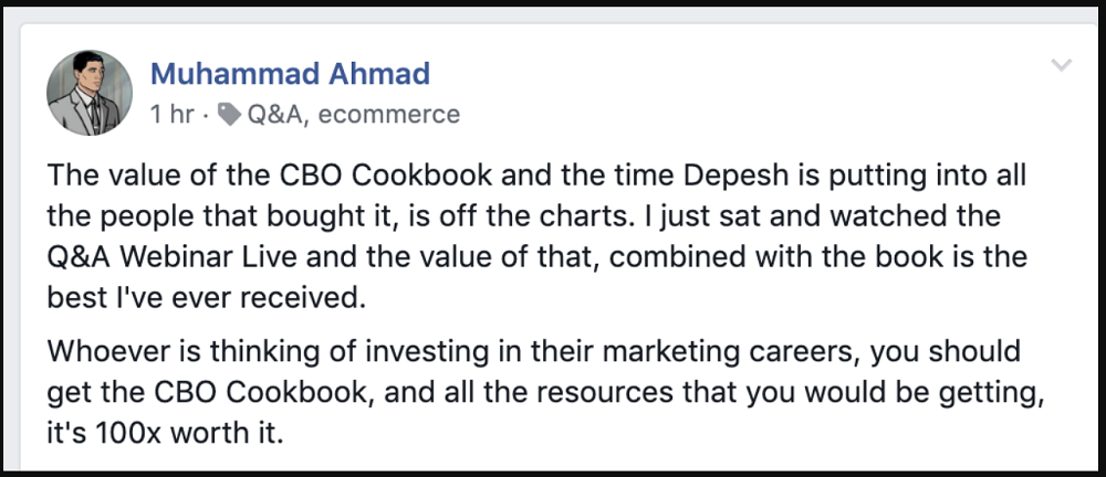 The Ultimate CBO Cookbook - Value
