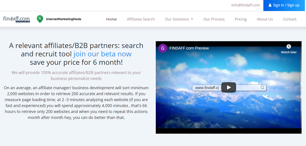 Findaff- An Innovative Affiliate Management and Recruitment Tool