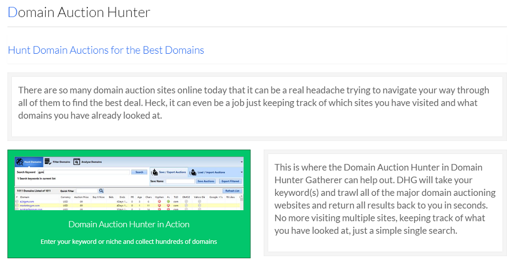 What Are the Features of Domain Hunter Gatherer?